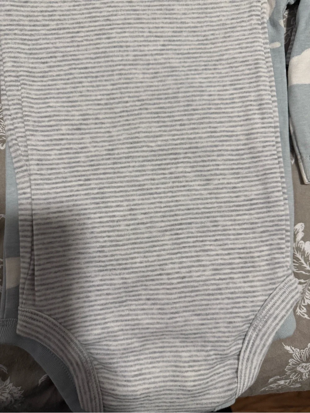 Carter's Light Blue & Cream Cloud, Sun & Moon Long-Sleeve One-Piece (4-Pack)